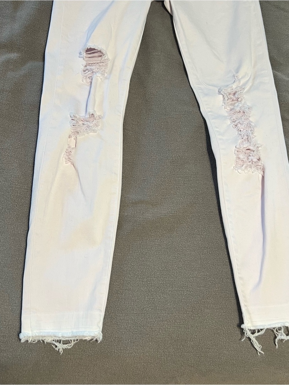 J Brand Pale Pink Cropped Distressed Raw Hem Jeans Size 25 - Picture 5 of 12